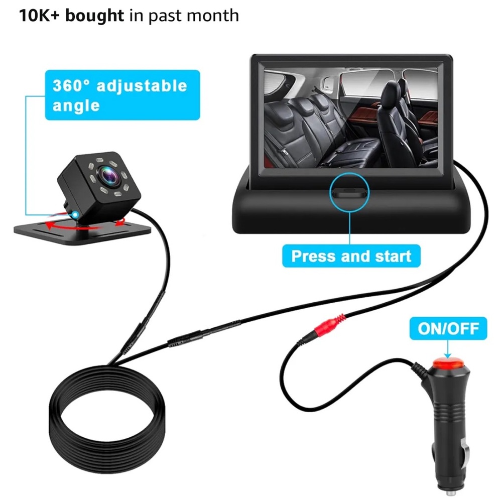 Back seat child monitor camera